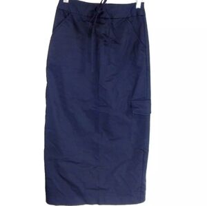 Express Vintage Satin Maxi Cargo Skirt